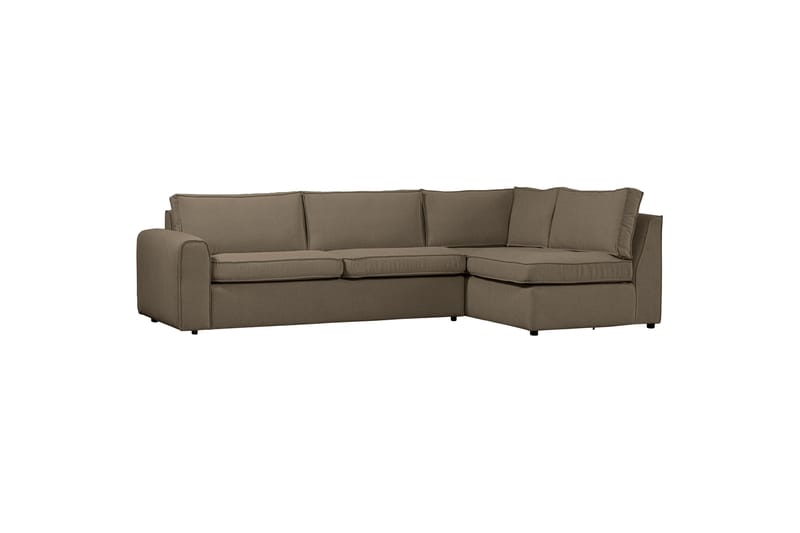 MUJO Soffa med Schäslong 3-sits Mörk Sand - Möbler - Vardagsrum - Soffor - Divansoffa & schäslong