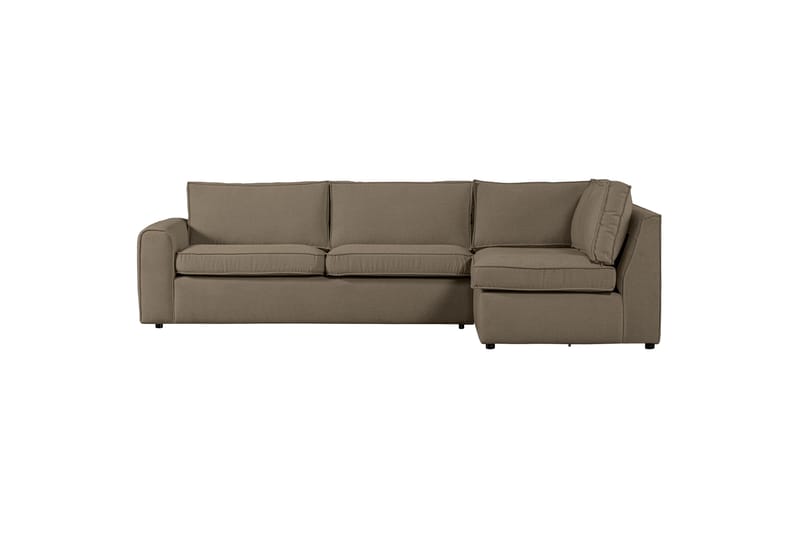 MUJO Soffa med Schäslong 3-sits Mörk Sand - Möbler - Vardagsrum - Soffor - Divansoffa & schäslong