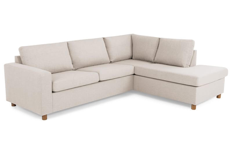 NEW YORK 2,5-sits Soffa med Schäslong Höger Beige - Möbler - Vardagsrum - Soffor - Divansoffa & schäslong