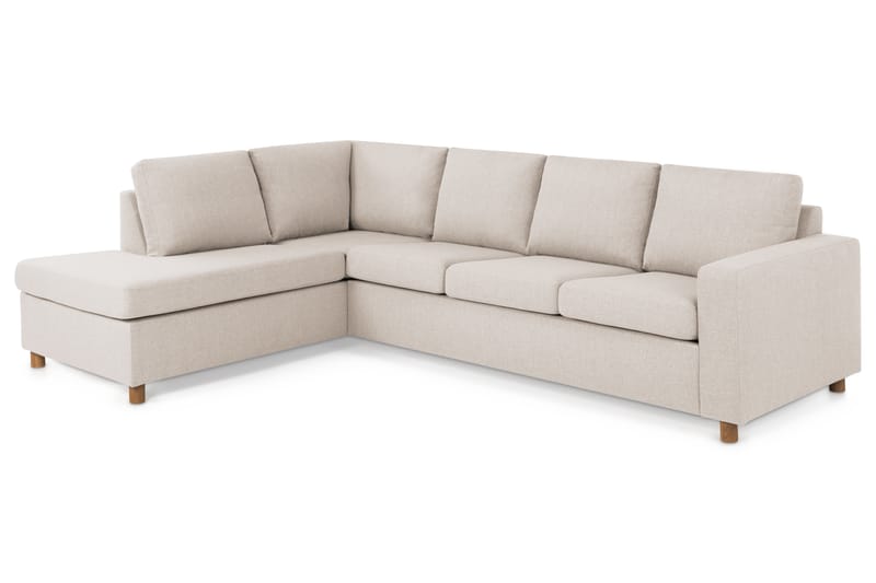 NEW YORK 3-sits Soffa med Schäslong Vänster Beige - Möbler - Vardagsrum - Soffor - Divansoffa & schäslong