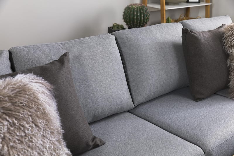 NEW YORK 4-sits Divansoffa Vändbar Ljusgrå - Möbler - Vardagsrum - Soffor - Divansoffa & schäslong