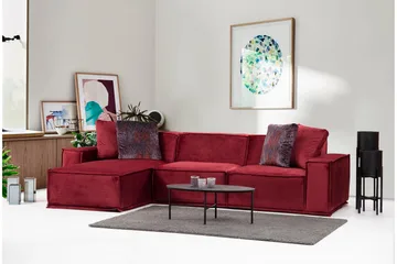 Nightcap Soffa m. Divan 4-sits - Burgundy - Möbler - Vardagsrum - Soffor - Divansoffa & schäslong