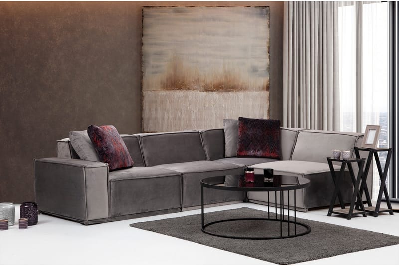 Nightcap Soffa m. Divan 4-sits - Grå - Möbler - Vardagsrum - Soffor - Hörnsoffor