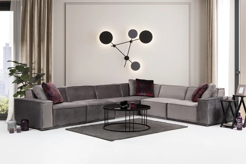 Nightcap Soffa m. Divan 6-sits - Grå - Möbler - Vardagsrum - Soffor - Hörnsoffor