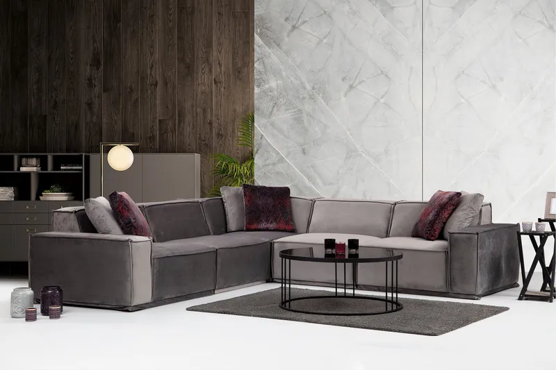 Nightcap Soffa m. Divan 6-sits - Grå - Möbler - Vardagsrum - Soffor - Hörnsoffor