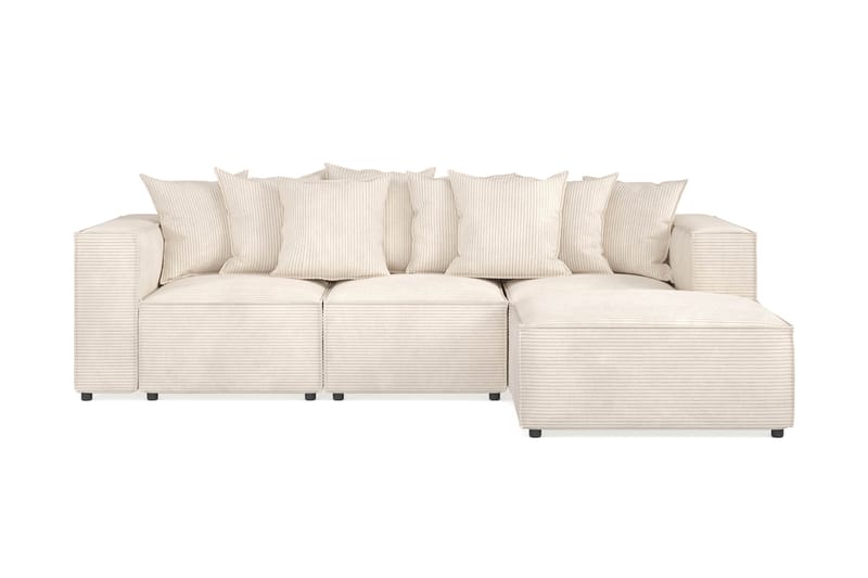 Noriaki Soffa 3-sits m. Divan Beige - Divansoffa & schäslong