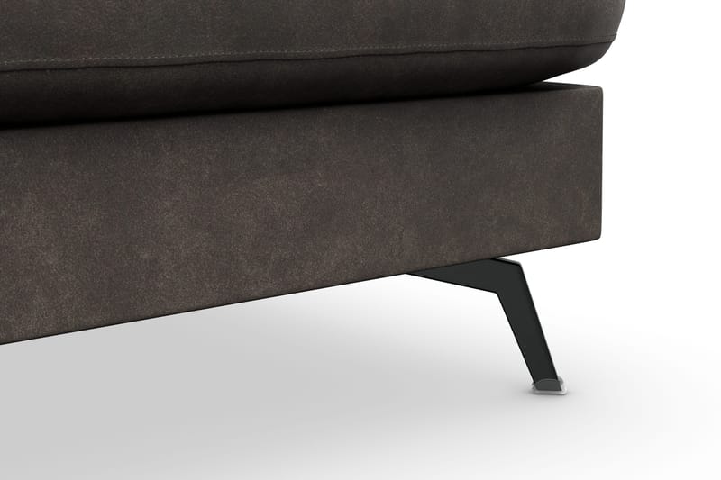 Ocean Lyx 4-sits Högervänd L-formad Schäslongsoffa i Konstläder - Mörkgrå - Möbler - Vardagsrum - Soffor - Divansoffa & schäslong