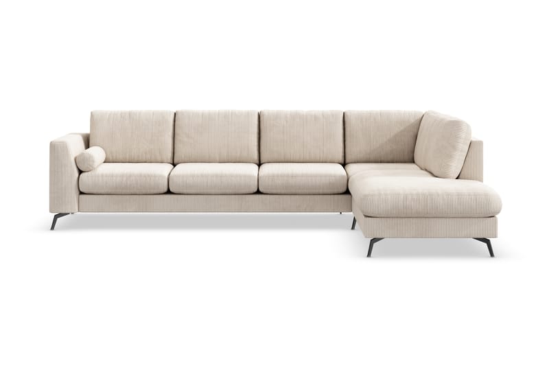 Ocean Lyx 4-sits Högervänd L-formad Schäslongsoffa i Manchester - Beige - Möbler - Vardagsrum - Soffor - Divansoffa & schäslong