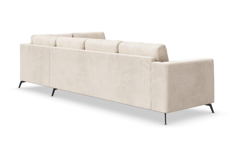 Ocean Lyx 4-sits Högervänd L-formad Schäslongsoffa i Manchester - Beige - Möbler - Vardagsrum - Soffor - Divansoffa & schäslong