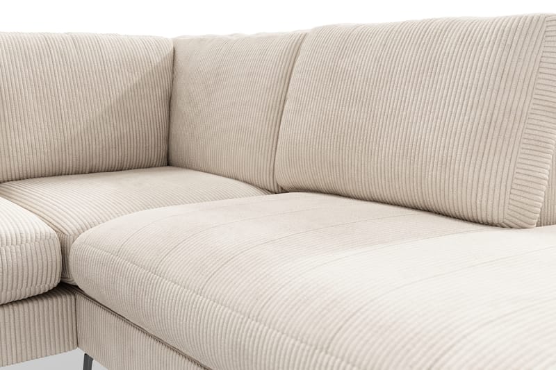 Ocean Lyx 4-sits Högervänd L-formad Schäslongsoffa i Manchester - Beige - Möbler - Vardagsrum - Soffor - Divansoffa & schäslong