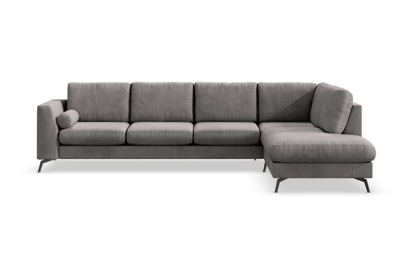 Ocean Lyx 4-sits Högervänd L-formad Schäslongsoffa i Manchester - Mörkgrå - Möbler - Vardagsrum - Soffor - Divansoffa & schäslong