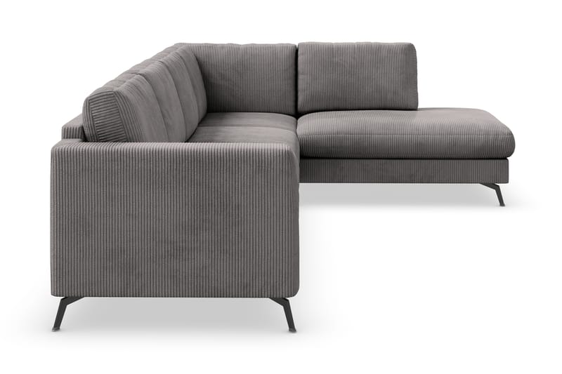 Ocean Lyx 4-sits Högervänd L-formad Schäslongsoffa i Manchester - Mörkgrå - Möbler - Vardagsrum - Soffor - Divansoffa & schäslong