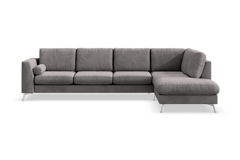 Ocean Lyx 4-sits Högervänd L-formad Schäslongsoffa i Manchester - Mörkgrå - Möbler - Vardagsrum - Soffor - Divansoffa & schäslong