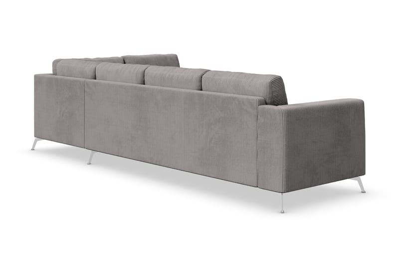 Ocean Lyx 4-sits Högervänd L-formad Schäslongsoffa i Manchester - Mörkgrå - Möbler - Vardagsrum - Soffor - Divansoffa & schäslong