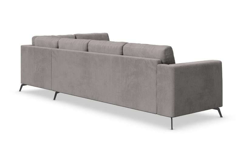 Ocean Lyx 4-sits Högervänd L-formad Schäslongsoffa i Manchester - Mörkgrå - Möbler - Vardagsrum - Soffor - Divansoffa & schäslong