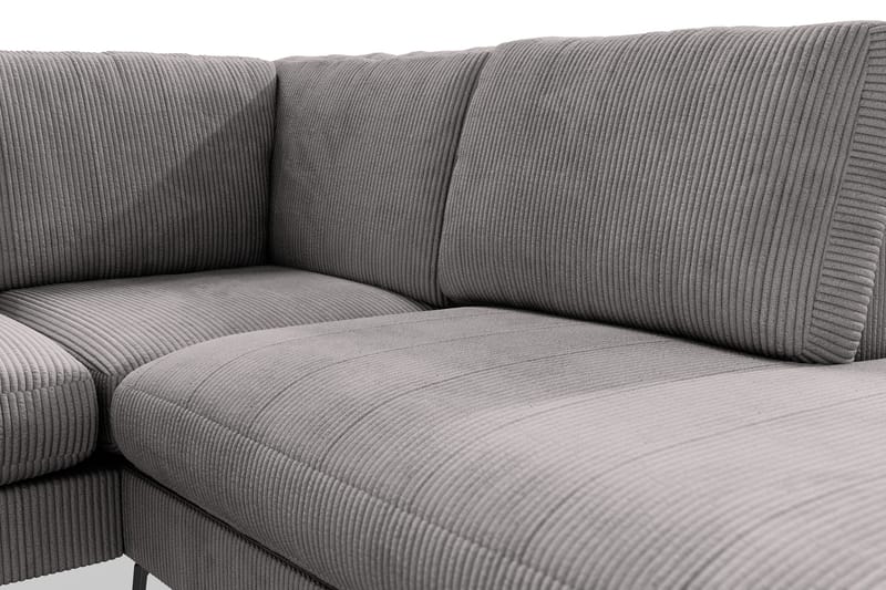 Ocean Lyx 4-sits Högervänd L-formad Schäslongsoffa i Manchester - Mörkgrå - Möbler - Vardagsrum - Soffor - Divansoffa & schäslong