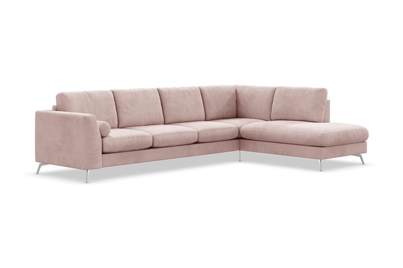 Ocean Lyx 4-sits Högervänd L-formad Schäslongsoffa i Manchester - Rosa - Möbler - Vardagsrum - Soffor - Divansoffa & schäslong
