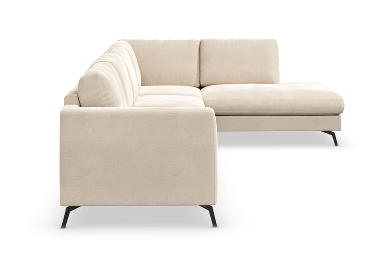 Ocean Lyx 4-sits Högervänd L-formad Schäslongsoffa i Sammet - Beige - Möbler - Vardagsrum - Soffor - Divansoffa & schäslong