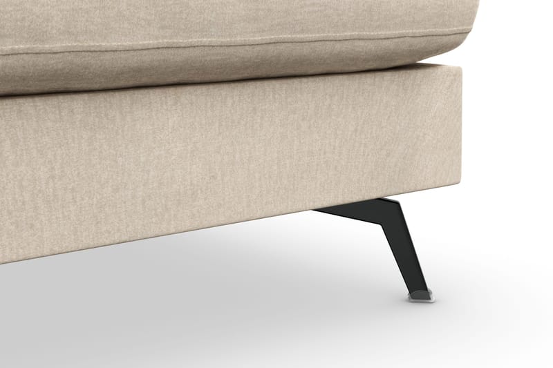 Ocean Lyx 4-sits Högervänd L-formad Schäslongsoffa i Sammet - Beige - Möbler - Vardagsrum - Soffor - Divansoffa & schäslong