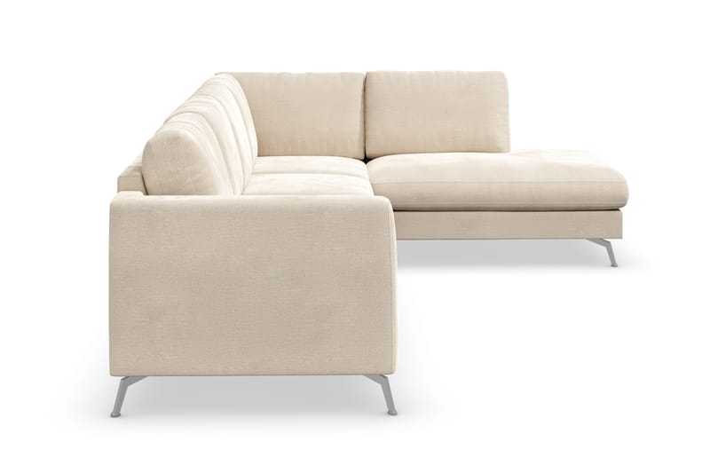 Ocean Lyx 4-sits Högervänd L-formad Schäslongsoffa i Sammet - Beige - Möbler - Vardagsrum - Soffor - Divansoffa & schäslong