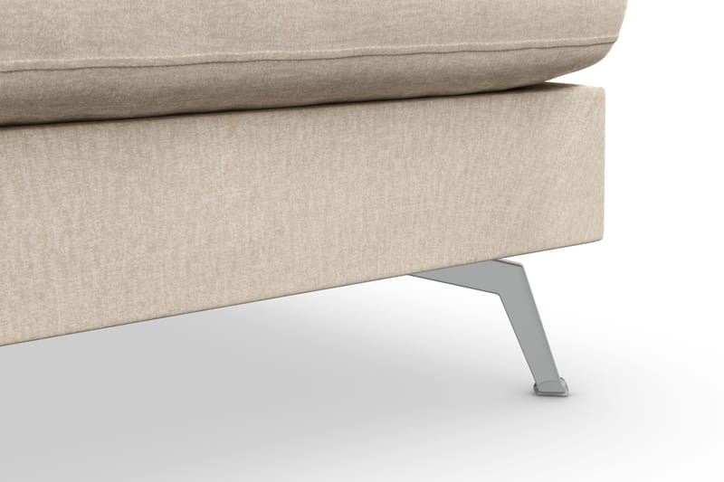 Ocean Lyx 4-sits Högervänd L-formad Schäslongsoffa i Sammet - Beige - Möbler - Vardagsrum - Soffor - Divansoffa & schäslong