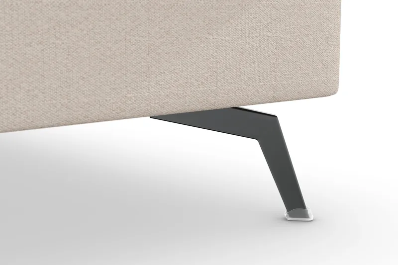 Ocean Lyx 4-sits Högervänd L-formad Schäslongsoffa i Tyg - Beige - Möbler - Vardagsrum - Soffor - Divansoffa & schäslong