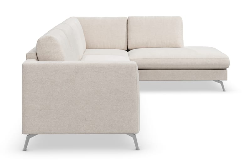 Ocean Lyx 4-sits Högervänd L-formad Schäslongsoffa i Tyg - Beige - Möbler - Vardagsrum - Soffor - Divansoffa & schäslong