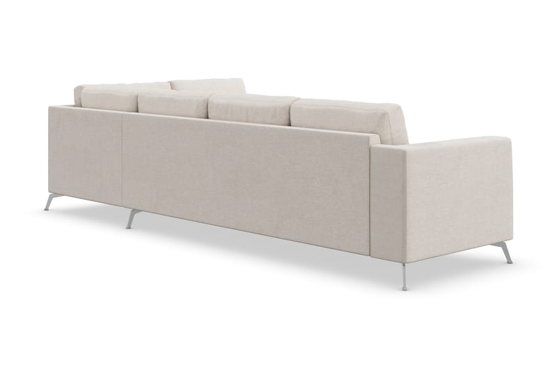 Ocean Lyx 4-sits Högervänd L-formad Schäslongsoffa i Tyg - Beige - Möbler - Vardagsrum - Soffor - Divansoffa & schäslong