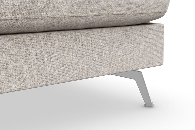 Ocean Lyx 4-sits Högervänd L-formad Schäslongsoffa i Tyg - Beige - Möbler - Vardagsrum - Soffor - Divansoffa & schäslong