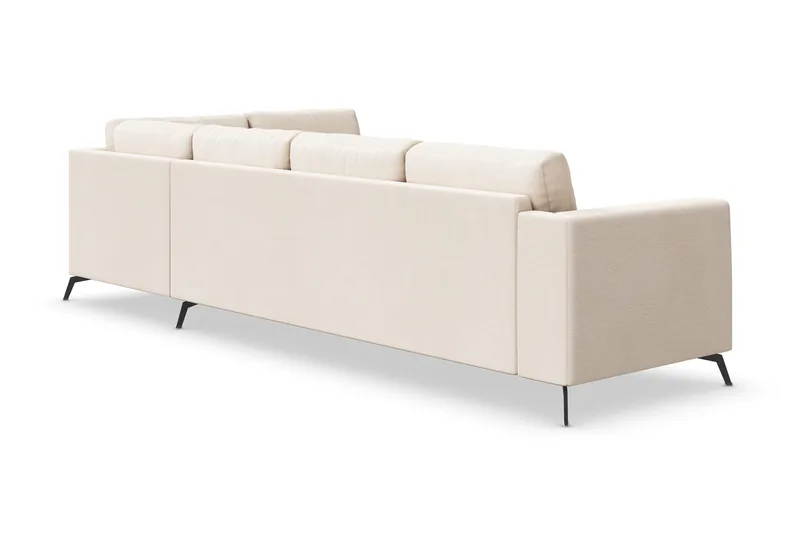 Ocean Lyx 4-sits Högervänd L-formad Schäslongsoffa i Tyg - Beige - Möbler - Vardagsrum - Soffor - Divansoffa & schäslong