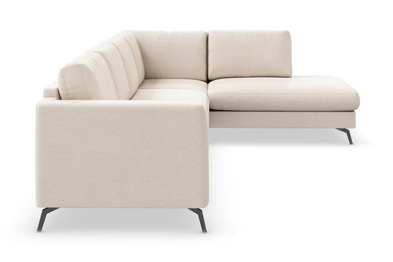 Ocean Lyx 4-sits Högervänd L-formad Schäslongsoffa i Tyg - Beige - Möbler - Vardagsrum - Soffor - Divansoffa & schäslong