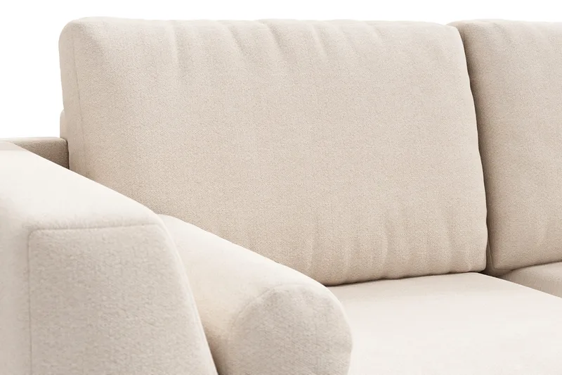 Ocean Lyx 4-sits Högervänd L-formad Schäslongsoffa i Tyg - Beige - Möbler - Vardagsrum - Soffor - Divansoffa & schäslong