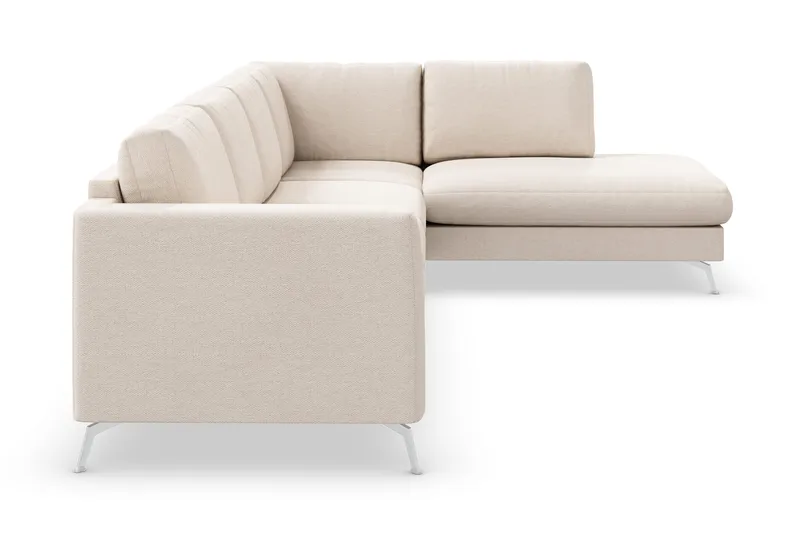 Ocean Lyx 4-sits Högervänd L-formad Schäslongsoffa i Tyg - Beige - Möbler - Vardagsrum - Soffor - Divansoffa & schäslong