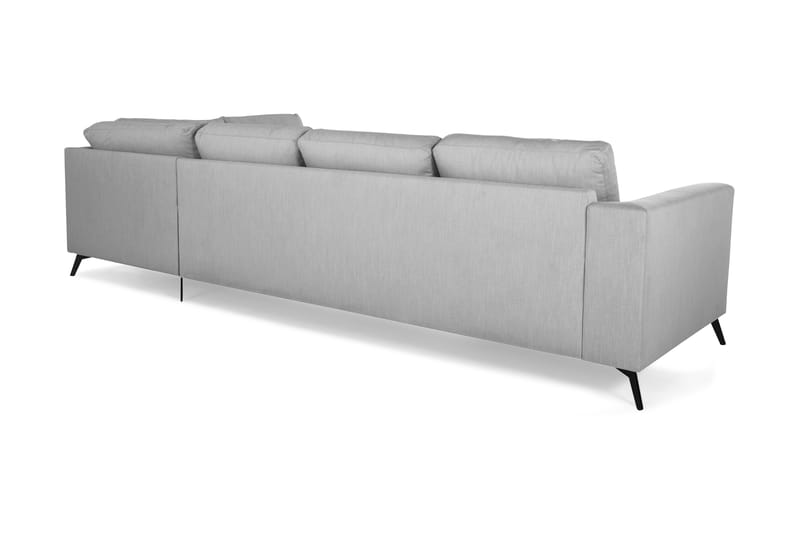 Ocean Lyx 4-sits Högervänd L-formad Schäslongsoffa i Tyg - Grå - Möbler - Vardagsrum - Soffor - Divansoffa & schäslong