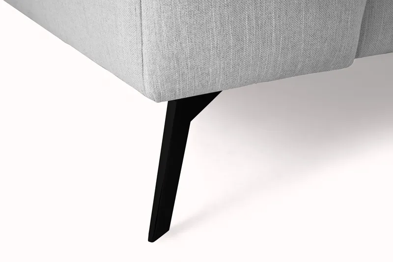 Ocean Lyx 4-sits Högervänd L-formad Schäslongsoffa i Tyg - Grå - Möbler - Vardagsrum - Soffor - Divansoffa & schäslong