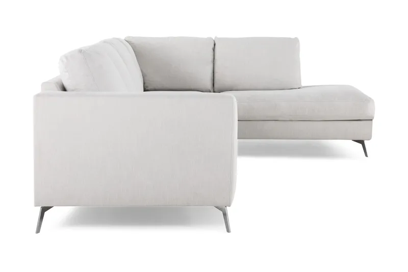 Ocean Lyx 4-sits Högervänd L-formad Schäslongsoffa i Tyg - Ljusgrå - Möbler - Vardagsrum - Soffor - Divansoffa & schäslong