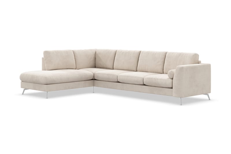 Ocean Lyx 4-sits Vänstervänd L-formad Schäslongsoffa i Manchester - Beige - Möbler - Vardagsrum - Soffor - Divansoffa & schäslong