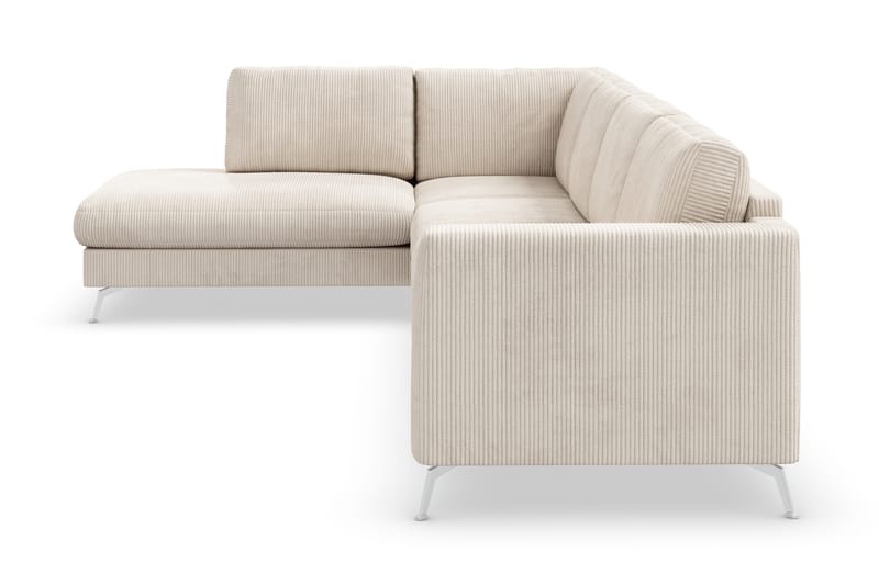 Ocean Lyx 4-sits Vänstervänd L-formad Schäslongsoffa i Manchester - Beige - Möbler - Vardagsrum - Soffor - Divansoffa & schäslong