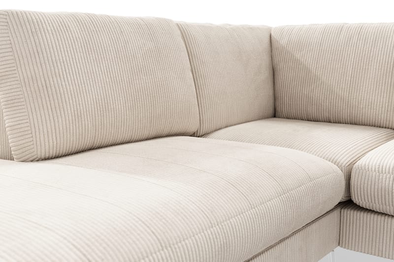 Ocean Lyx 4-sits Vänstervänd L-formad Schäslongsoffa i Manchester - Beige - Möbler - Vardagsrum - Soffor - Divansoffa & schäslong