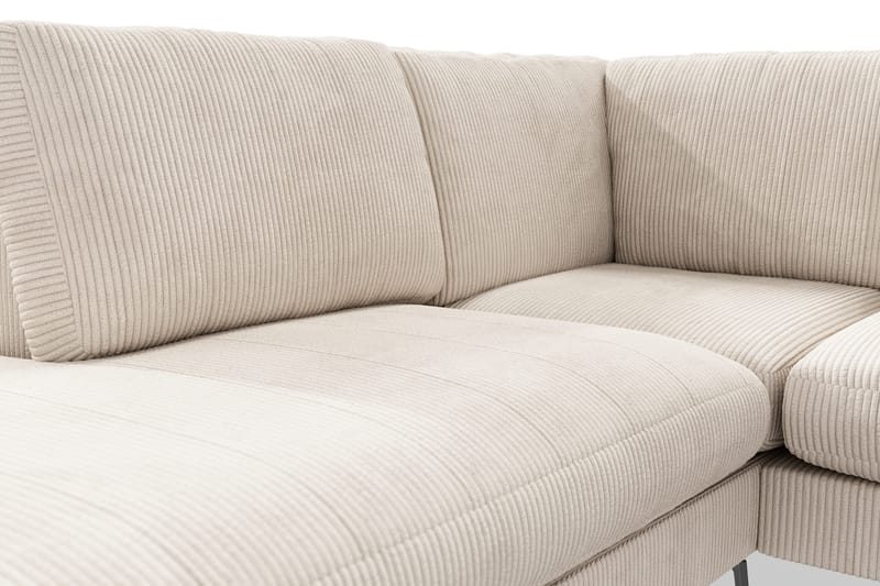 Ocean Lyx 4-sits Vänstervänd L-formad Schäslongsoffa i Manchester - Beige - Möbler - Vardagsrum - Soffor - Divansoffa & schäslong