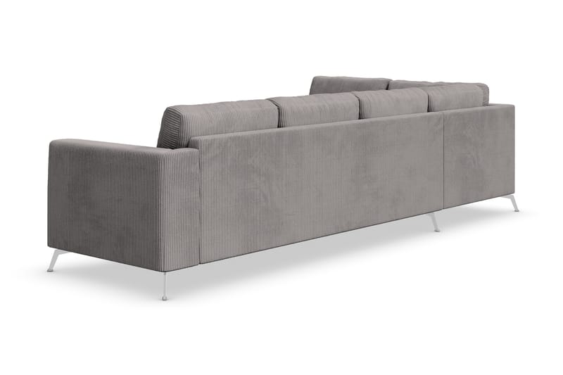 Ocean Lyx 4-sits Vänstervänd L-formad Schäslongsoffa i Manchester - Mörkgrå - Möbler - Vardagsrum - Soffor - Divansoffa & schäslong