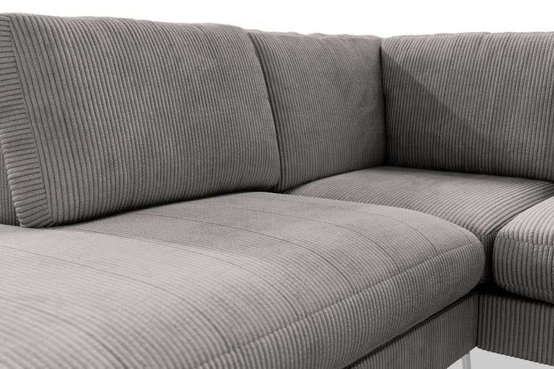 Ocean Lyx 4-sits Vänstervänd L-formad Schäslongsoffa i Manchester - Mörkgrå - Möbler - Vardagsrum - Soffor - Divansoffa & schäslong
