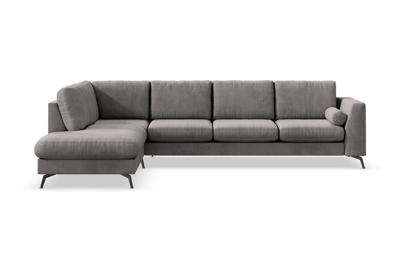 Ocean Lyx 4-sits Vänstervänd L-formad Schäslongsoffa i Manchester - Mörkgrå - Möbler - Vardagsrum - Soffor - Divansoffa & schäslong