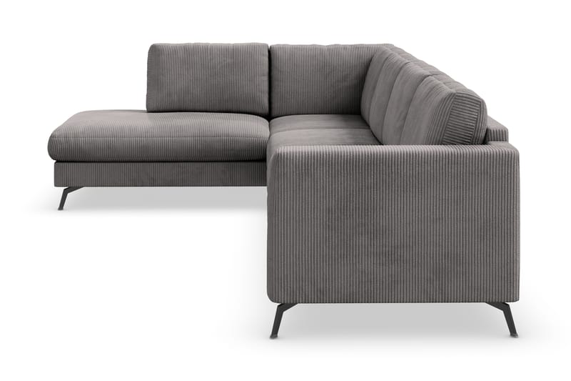 Ocean Lyx 4-sits Vänstervänd L-formad Schäslongsoffa i Manchester - Mörkgrå - Möbler - Vardagsrum - Soffor - Divansoffa & schäslong