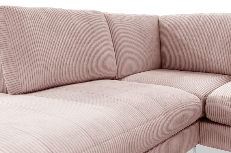 Ocean Lyx 4-sits Vänstervänd L-formad Schäslongsoffa i Manchester - Rosa - Möbler - Vardagsrum - Soffor - Divansoffa & schäslong