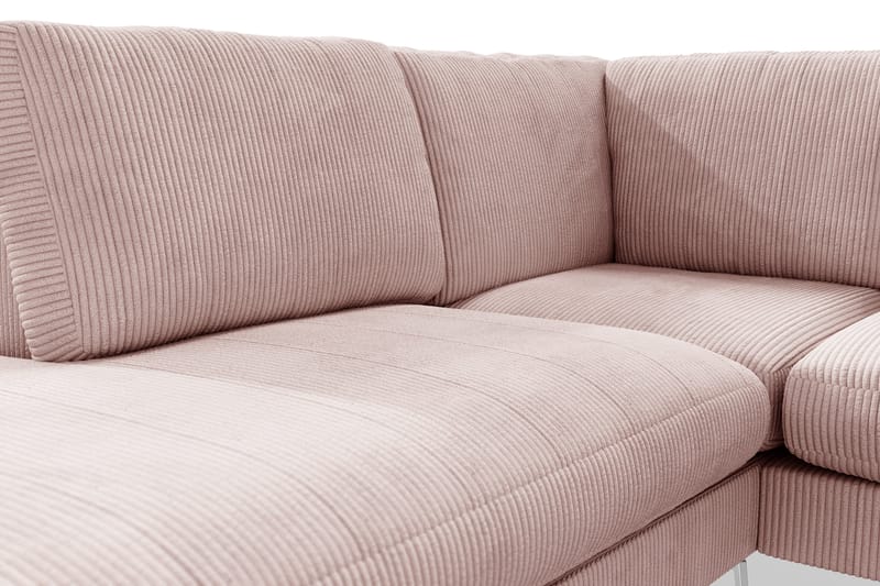 Ocean Lyx 4-sits Vänstervänd L-formad Schäslongsoffa i Manchester - Rosa - Möbler - Vardagsrum - Soffor - Divansoffa & schäslong