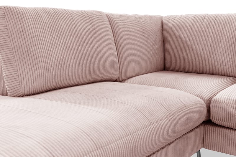 Ocean Lyx 4-sits Vänstervänd L-formad Schäslongsoffa i Manchester - Rosa - Möbler - Vardagsrum - Soffor - Divansoffa & schäslong