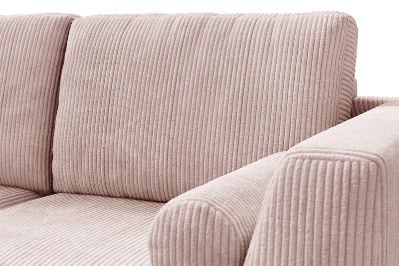 Ocean Lyx 4-sits Vänstervänd L-formad Schäslongsoffa i Manchester - Rosa - Möbler - Vardagsrum - Soffor - Divansoffa & schäslong
