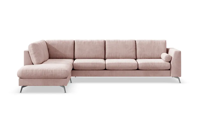 Ocean Lyx 4-sits Vänstervänd L-formad Schäslongsoffa i Manchester - Rosa - Möbler - Vardagsrum - Soffor - Divansoffa & schäslong