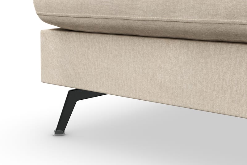 Ocean Lyx 4-sits Vänstervänd L-formad Schäslongsoffa i Sammet - Beige - Möbler - Vardagsrum - Soffor - Sammetssoffor